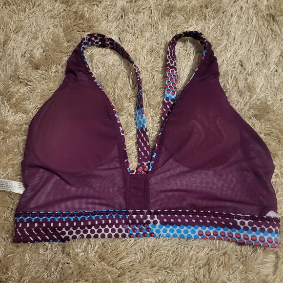Victoria's Secret Sports Bra - Abstract Polka Dot - Deep V - Size X-Small - Picture 4 of 6